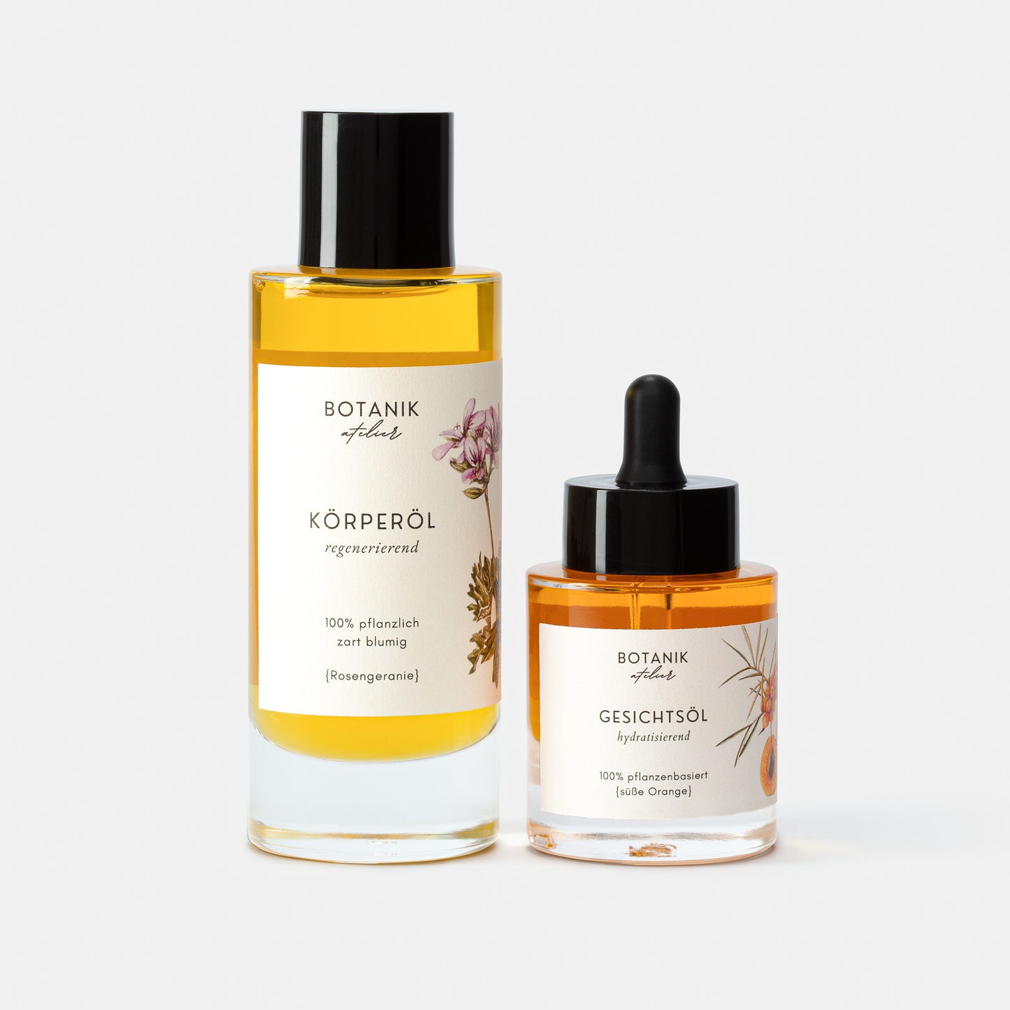 Ganzkörper Duo, botanisches Ölpflege  Set mit reinen Naturdüften von Botanik Atelier.